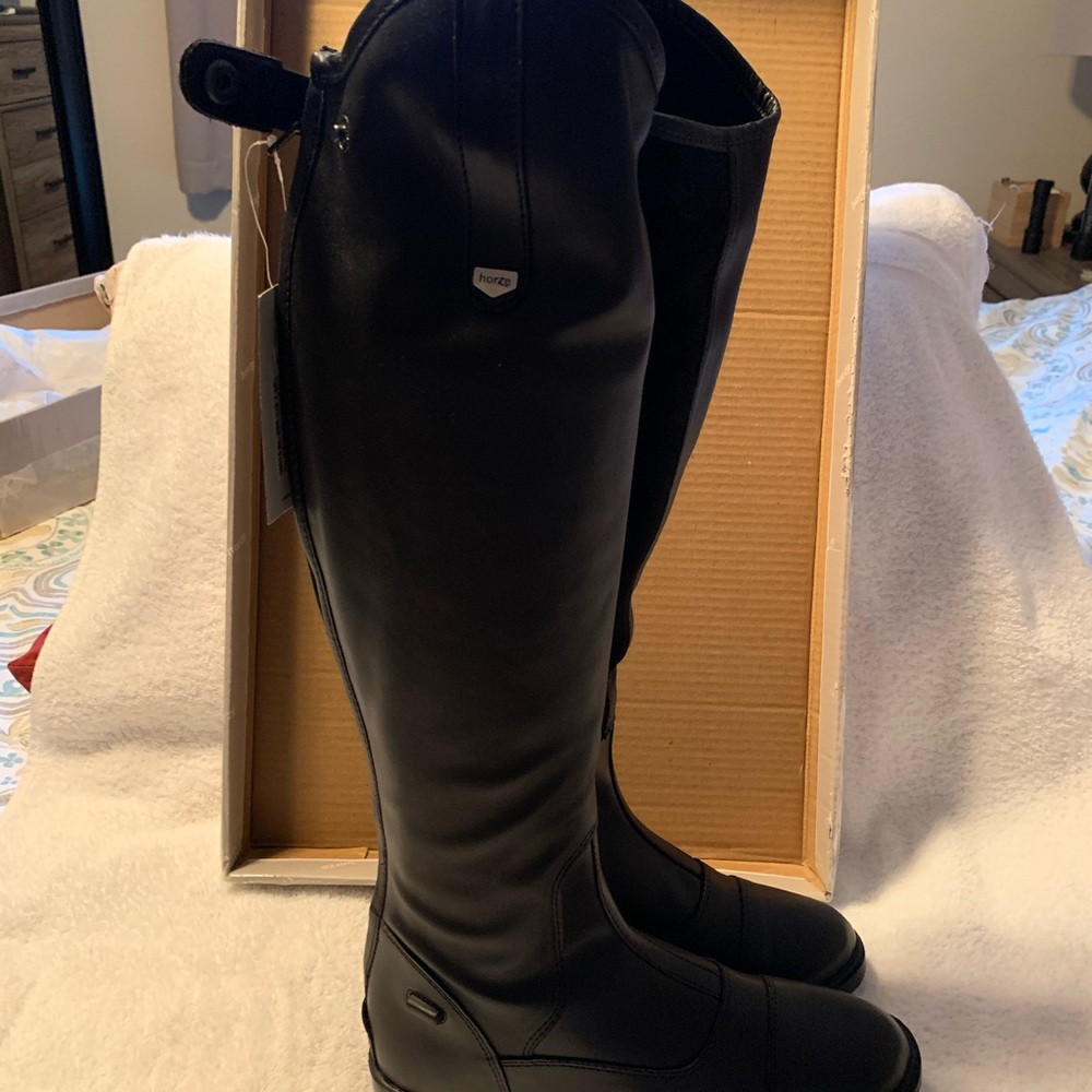 RIDING BOOTS / BLACK LEATHER WMNS. 7.5